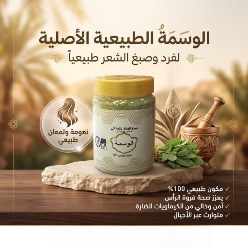 100% Natural Wasma Powder - Traditional Herbal Treatment for Grey Hair Coverage
