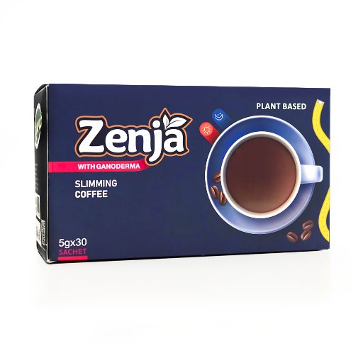 Zenja Slimming Coffee - 30 Sachets Plant-Based Formula with Ganoderma Lucidum